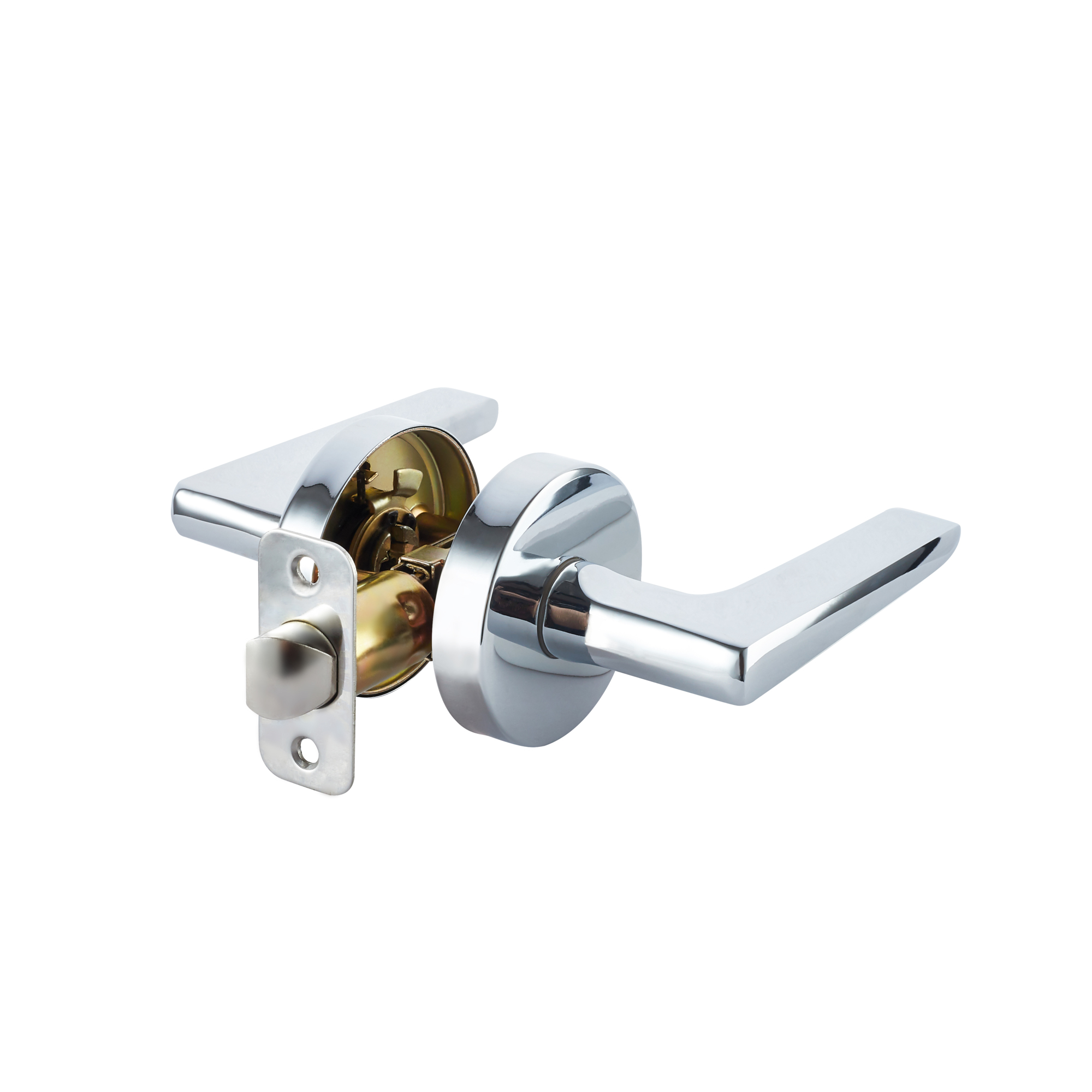 Sapphire Contra Collection Modern Polished Chrome Passage Hall/Closet Door Handle — Grade 3, Model# LS-CON10-US26